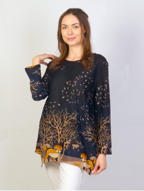 Reindeer Printed Soft Knitted Light Sweater